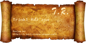 Trinkl Rózsa névjegykártya